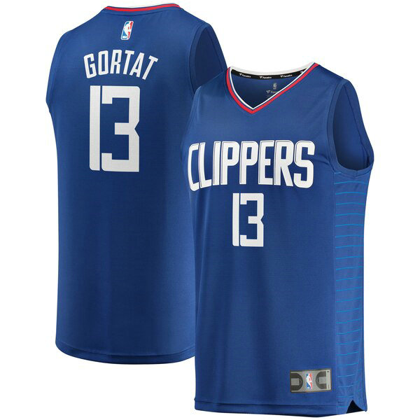 Camiseta Marcin Gortat 13 Los Angeles Clippers Icon Edition Azul Hombre